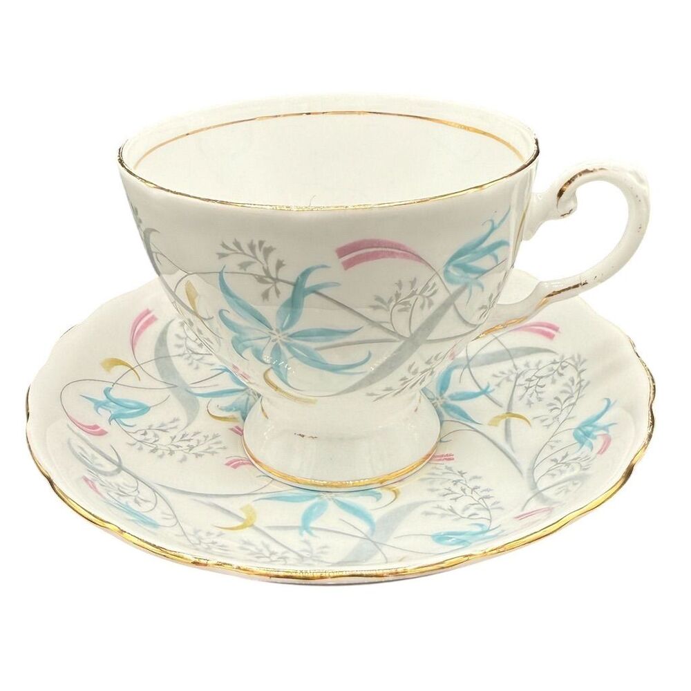 Royal Tuscan Annabelle Vintage Bone China Teacup & Saucer Set England